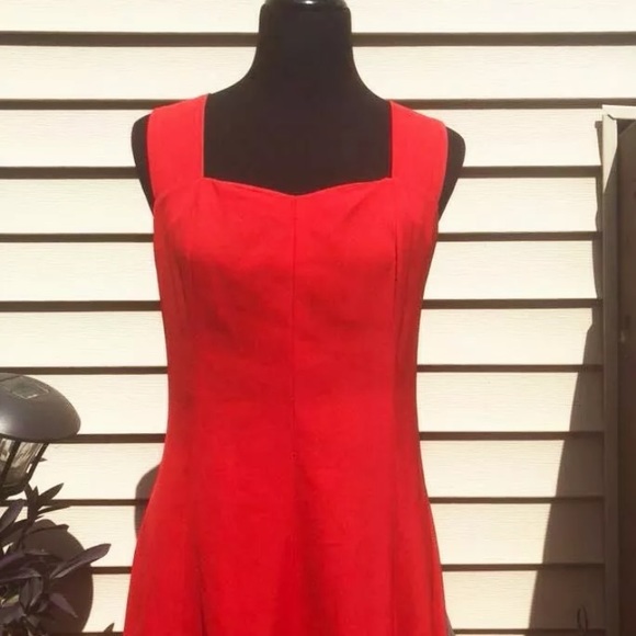 P.J. Klein | Vintage 1980’s Minimalist Red Dress - Picture 5 of 15